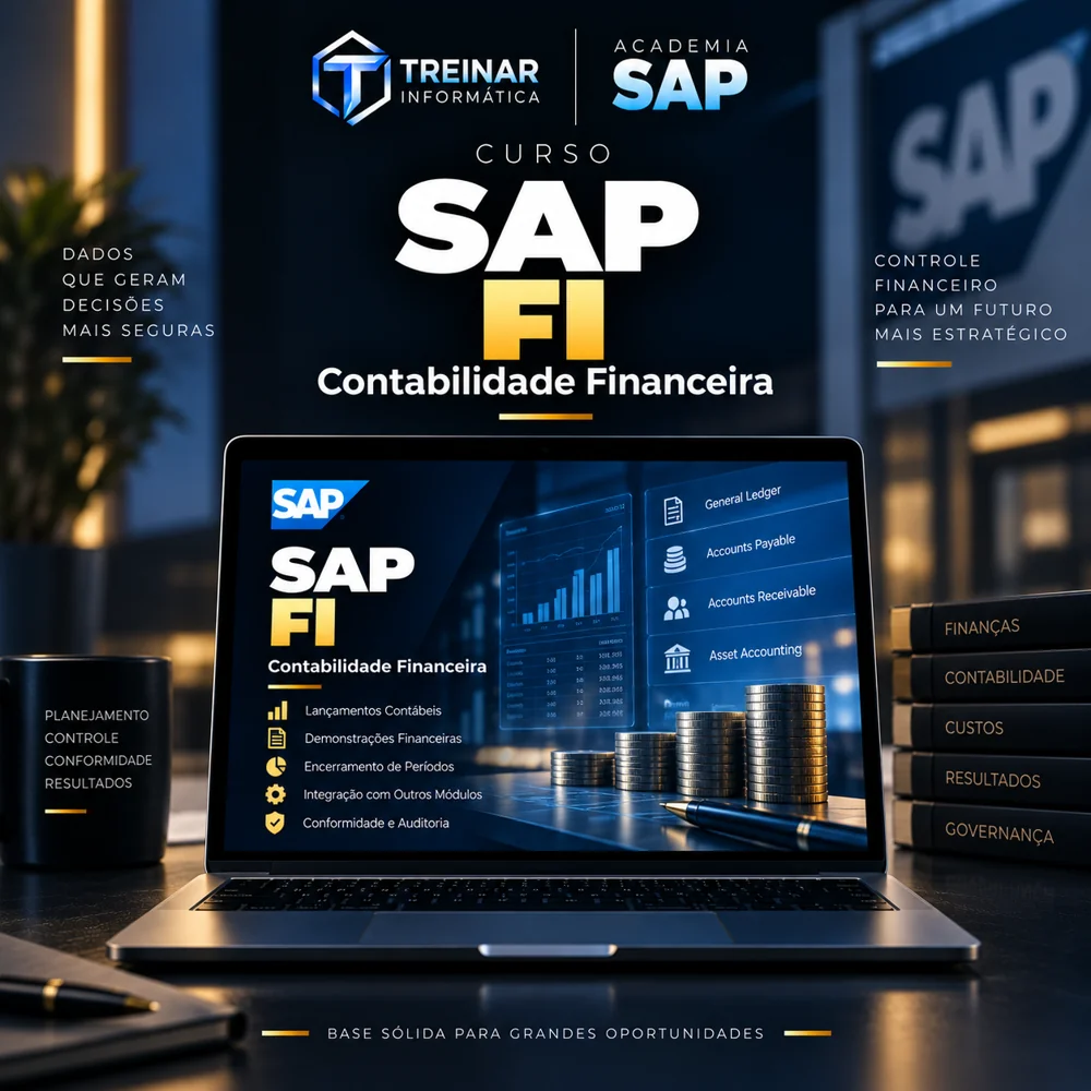 Mockup do Curso SAP FI Contabilidade Financeira