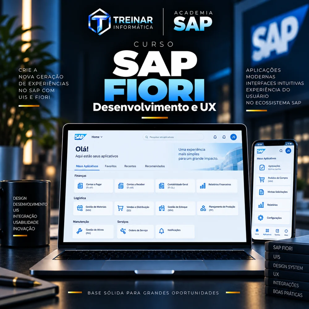 Mockup do Curso SAP Fiori Desenvolvimento e UX