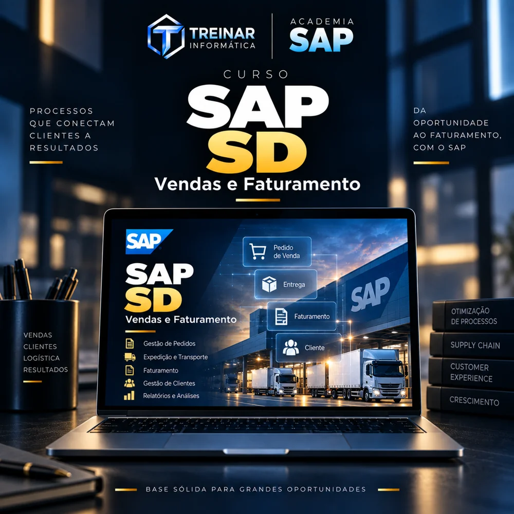 Mockup do Curso SAP SD Vendas e Faturamento
